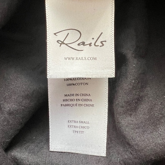 Rails Samina Mini Linen Blend Dress Black Size XS - Picture 8 of 13